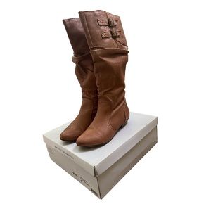 Steve Madden brandy cognac lea boots